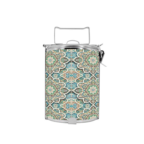 BDARI Tiffin Carrier - Green Reminiscent Mandala