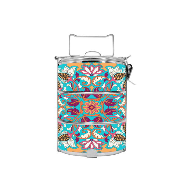 BDARI Tiffin Carrier - Paisley Ornament